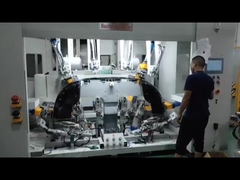 Arka tampon için entegre yumruklama ve kaynak makinesi